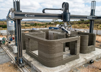Casa sai do papel em apenas 24 horas: tecnologia ergue paredes inteiras com impressoras gigantes e promete baratear a construção no Brasil