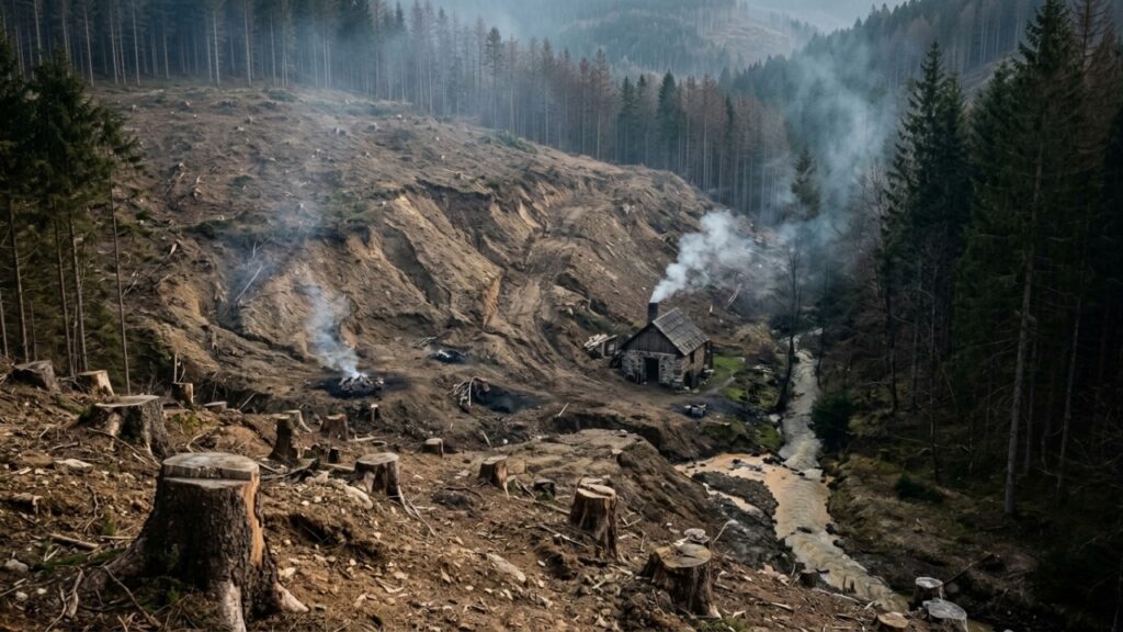 O custo escondido do ferro: como pregos e ferramentas pressionaram as florestas da Europa
