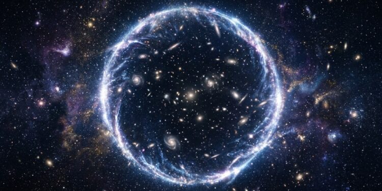 Cientistas encontraram um anel gigante no espaço que desafia o que sabemos sobre o Universo
