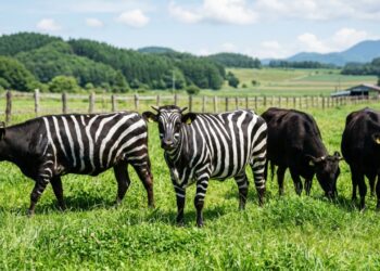 Vacas 'fantasiadas' de zebra produzem mais leite e a explicação é mais simples do que parece