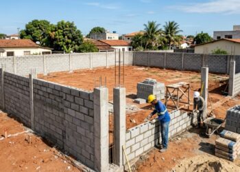 Quanto custa cercar um terreno de 300 m² com muro de bloco e portão em 2026?