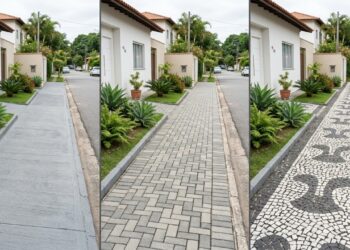Qual a melhor calçada para a frente da casa: cimento desempenado, piso intertravado ou pedra portuguesa?