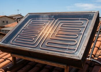 Encanador constrói aquecedor solar de água caseiro com tubos de cobre que pode atingir até 65°C