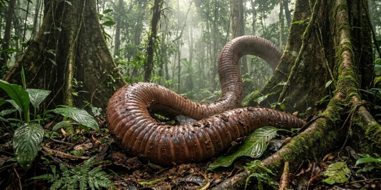 Minhoca gigante da Amazônia passa de 2 metros e ajuda a transformar o solo da floresta