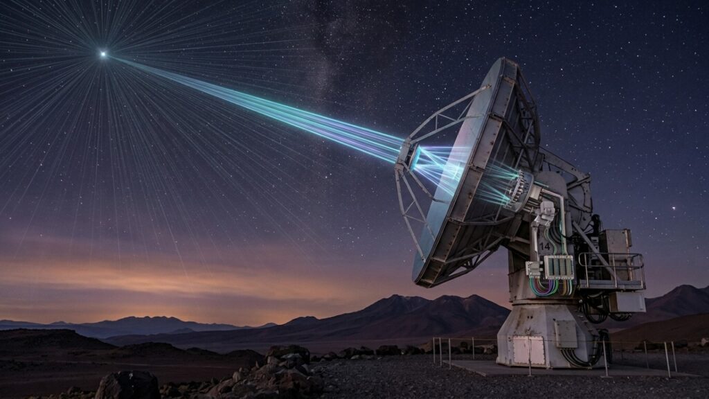 ALMA buscou sinais alienígenas em 28 estrelas numa faixa de rádio quase nunca explorada