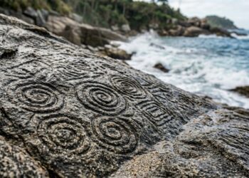 A ilha brasileira famosa pelas praias paradisíacas guarda inscrições rupestres à beira-mar