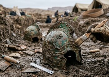 Capacetes militares raros de 1,5 mil anos encontrados em Nínive revelam uma tecnologia avançada no uso do latão que pode reescrever a história do Império Persa