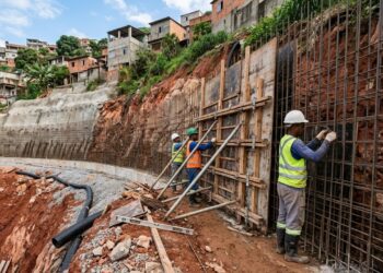 Quanto custa construir um muro de arrimo em terreno inclinado e o que acontece com a casa se ele for feito sem cálculo de engenheiro