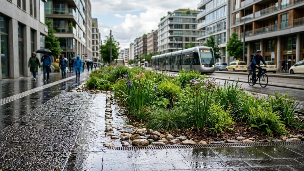 Cidades esponja querem transformar chuva extrema em recurso urbano