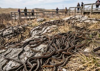 O lugar onde se reúne a maior quantidade de serpentes do mundo: mais de 100 mil aparecem na superfície toda primavera