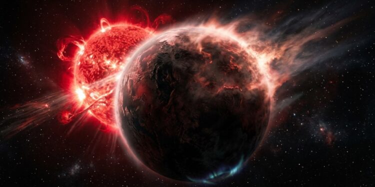 Super-Terra a 25 anos-luz pode ser rochosa, mas sua atmosfera pode estar em risco