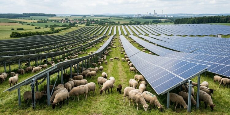 Volkswagen coloca quase 100 ovelhas para trabalhar sob mais de 31 mil painéis solares
