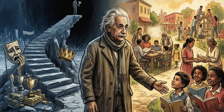 Albert Einstein, sobre como alcançar o sucesso na vida: "Não tente se tornar um homem de sucesso, tente se tornar um homem de valor."
