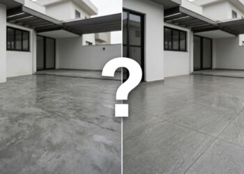 Qual o melhor cimento queimado ou porcelanato para o quintal?