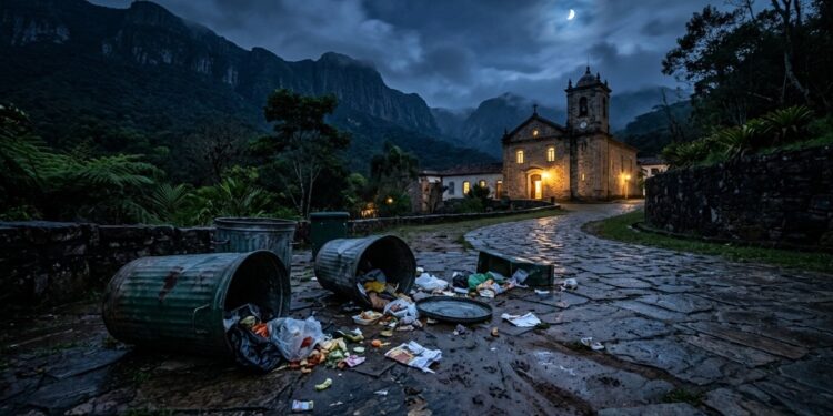 Lixeiras reviradas desde 1982 revelam o ritual noturno de uma cidade escondida entre montanhas