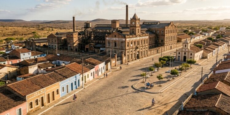Uma cidade do sertão guarda a fábrica que ditava a hora de trabalhar, onde morar e comprar