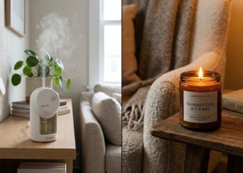 Difusor elétrico ou vela perfumada: qual deixa a casa cheirosa por mais tempo?