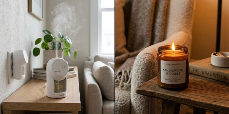 Difusor elétrico ou vela perfumada: qual deixa a casa cheirosa por mais tempo?