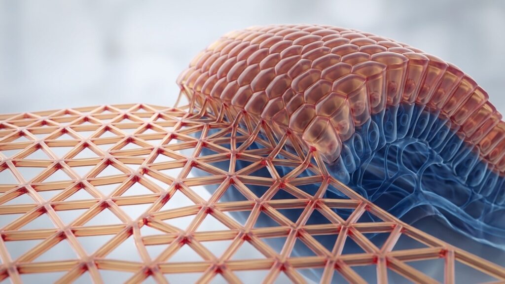 Olho de mosca revela um metamaterial natural que programa curvas em 3D
