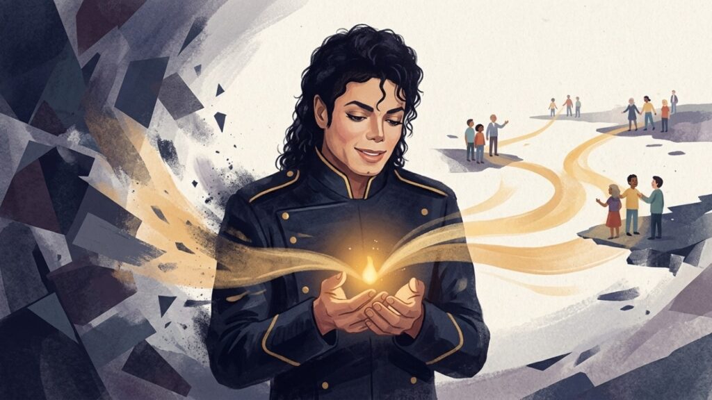 Michael Jackson, cantor: “Em um mundo cheio de ódio, ainda devemos ousar ter esperança”