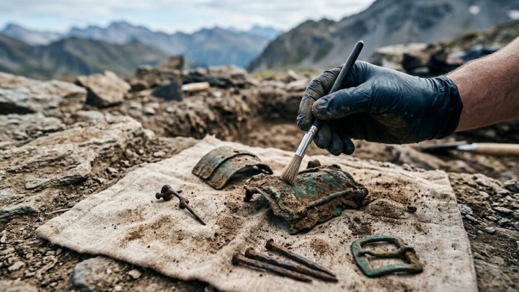 Acampamento romano escondido a 2,2 mil metros revela rota militar nos Alpes