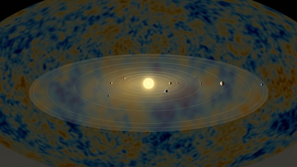 O eixo misterioso na luz mais antiga do Universo que parece se alinhar ao Sistema Solar