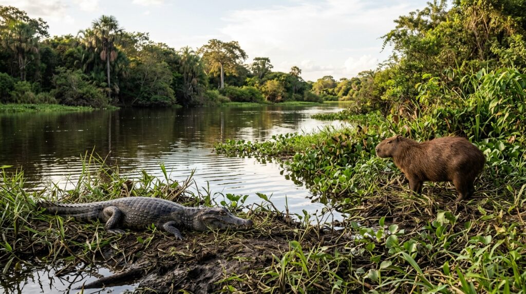 Por que jacarés famintos do Pantanal evitam capivaras mesmo quando estão com fome?