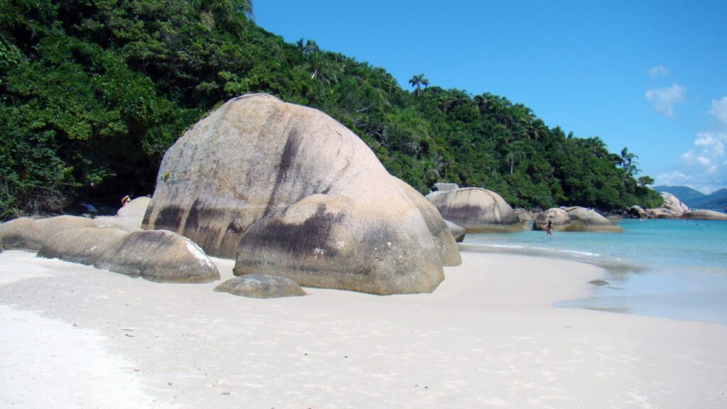 A ilha brasileira famosa pelas praias paradisíacas guarda inscrições rupestres à beira-mar