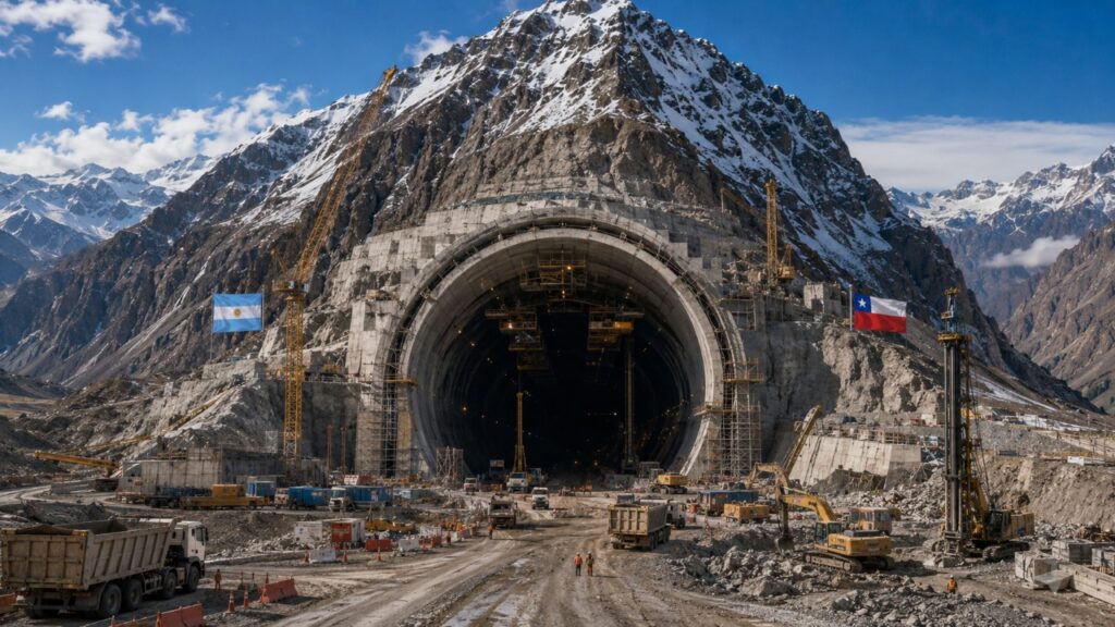Túnel de 14 km nos Andes promete ligar Argentina e Chile mesmo fora do verão