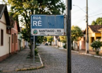 A cidade gaúcha onde as ruas têm nome de nota musical e o traçado urbano forma uma clave de sol quando visto de cima