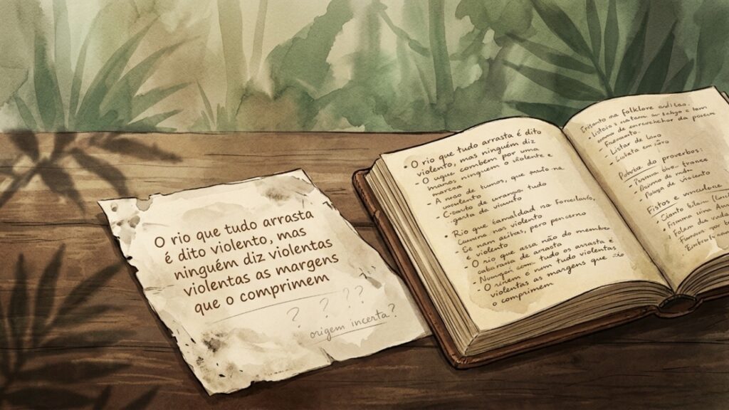 Provérbio tupi que ainda circula no interior do Amazonas: "Quem caminha na mata sem olhar para o chão perde a cobra e o caminho", a lição sobre atenção ao presente que vale mais do que qualquer app de meditação