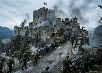 Nos últimos dias da Segunda Guerra, soldados americanos e militares alemães abandonaram por algumas horas a condição de inimigos para defender juntos um castelo cheio de políticos franceses contra tropas da SS