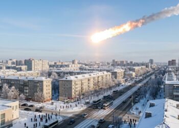 Um asteroide do tamanho de uma casa chegou da direção do Sol sem ser detectado em 2013, explodiu a 23 quilômetros de altitude e não precisou tocar o chão para ferir mais de 1.600 pessoas, a maioria atingida pelos próprios vidros das janelas