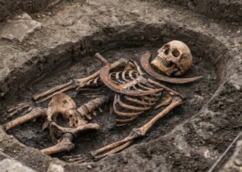 Mulher morta há 400 anos foi enterrada com uma foice no pescoço e um cadeado no dedo do pé — agora cientistas tentam entender o motivo