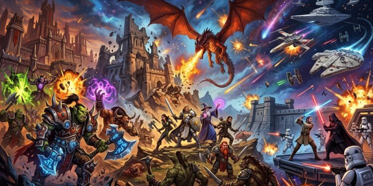 Dungeons & Dragons vai cruzar com World of Warcraft em 2026 e Star Wars em 2027