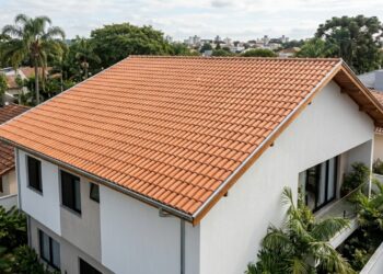 Adeus, telhado no chute, cada telha tem inclinação mínima própria e ignorar isso faz a água voltar por baixo, a cerâmica pede 30 por cento, a francesa exige ainda mais, e o fibrocimento de 6 milímetros desce até 9 por cento sem deixar a chuva entrar