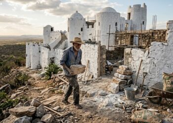 A cidade onde um homem dedicou mais de 30 anos à construção de um castelo