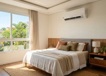 Como calcular quantos BTUs de ar-condicionado o seu cômodo realmente precisa sem depender de vendedor: a fórmula leva em conta área, quantidade de pessoas, janela com sol da tarde, andar do apartamento e número de eletrônicos ligados