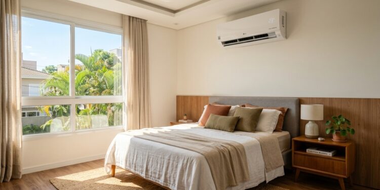 Como calcular quantos BTUs de ar-condicionado o seu cômodo realmente precisa sem depender de vendedor: a fórmula leva em conta área, quantidade de pessoas, janela com sol da tarde, andar do apartamento e número de eletrônicos ligados