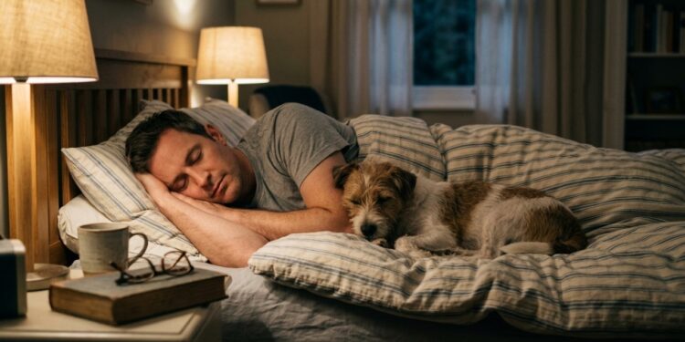 Cachorro no quarto não é o problema: dormir com ele na cama pode reduzir a eficiência do sono