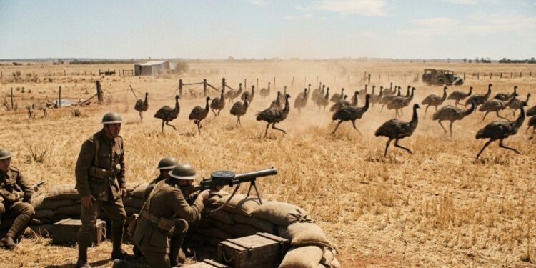 O dia em que o exército australiano declarou guerra oficial contra 20 mil aves gigantes usando metralhadoras… e os emus venceram
