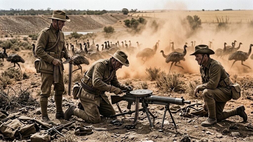 O dia em que o exército australiano declarou guerra oficial contra 20 mil aves gigantes usando metralhadoras… e os emus venceram