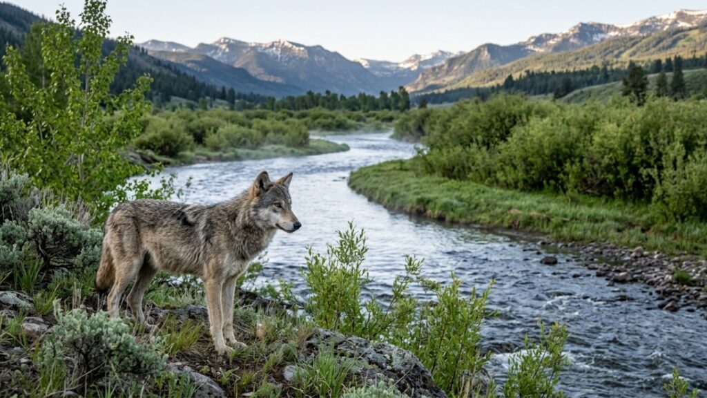 41 lobos foram devolvidos a Yellowstone e o retorno do predador que mudou a relação entre animais, florestas e rios