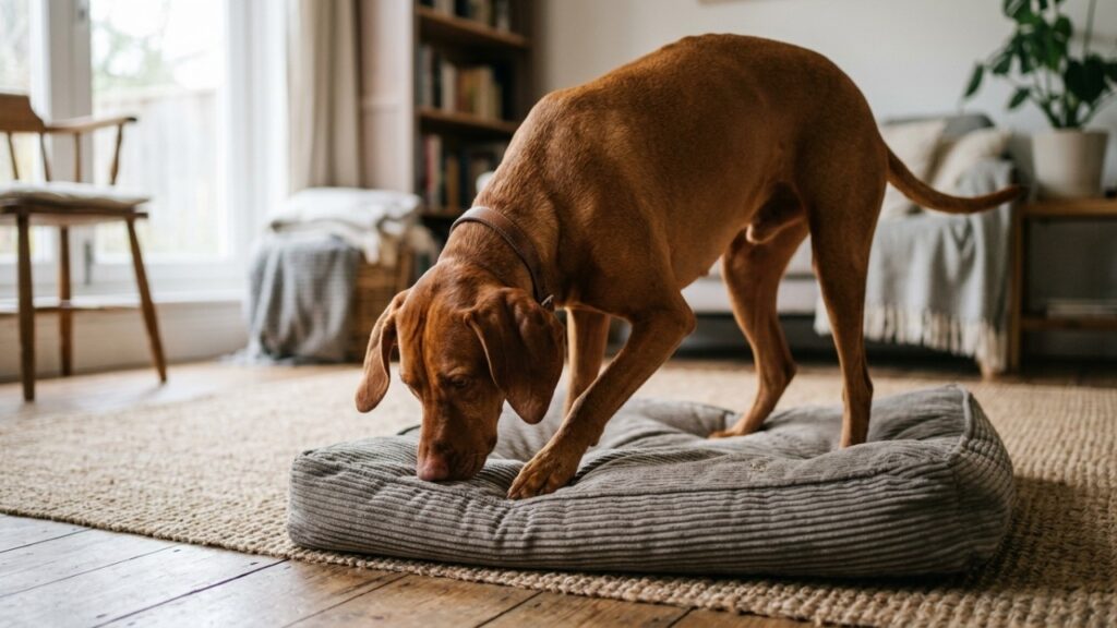 Veterinários confirmam: o cachorro que cava o chão antes de deitar está ativando um comportamento de 15 mil anos atrás quando lobos preparavam a cama na terra para regular a temperatura corporal