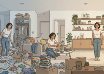 A psicologia explica por que arrumar a casa alivia ansiedade: o cérebro interpreta desordem visual como tarefa pendente e mantém o cortisol elevado, organizar um único cômodo já reduz a resposta de estresse em até 20 minutos
