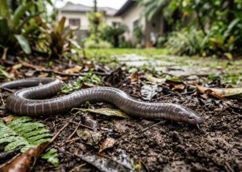 A cobra-cega encontrada no quintal não é cobra, e o detalhe no corpo que revela a verdadeira família desse animal