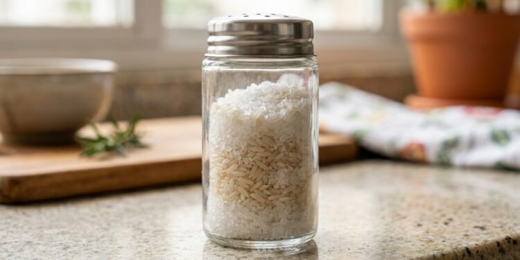 Colocar uma colher de arroz cru dentro do saleiro: qual a função e quando esse truque realmente ajuda