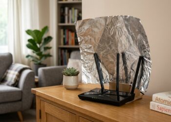 Por que colocar uma folha de papel-alumínio atrás do roteador pode alterar a direção do sinal Wi-Fi