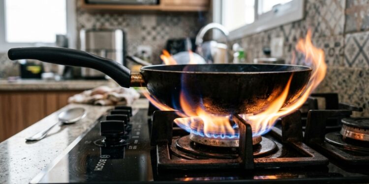 Um erro que estraga a panela antiaderente: qual o fogo certo e por que o óleo frio faz diferença?