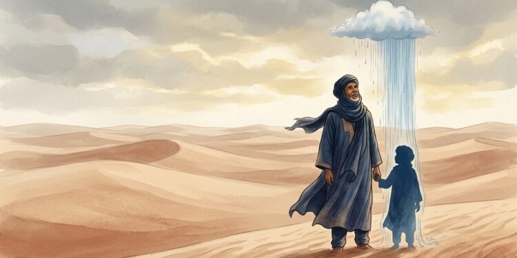 Provérbio tuaregue do dia: "O filho é a chuva do pai", a metáfora do deserto sobre a alegria que sustenta mesmo quem atravessa a seca mais longa